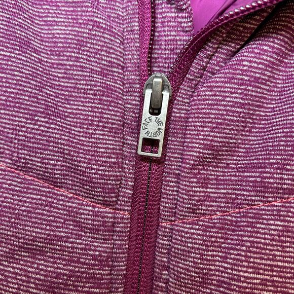 North Face Puffer Vest Medium Magenta Purple Fuschia Zip Front - Picture 6 of 10